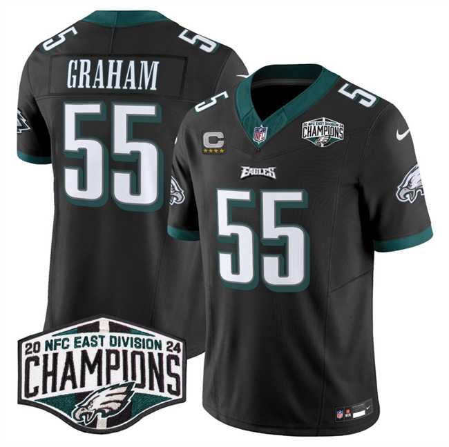 Men's Philadelphia Eagles #55 Brandon Graham Black 2024 NFC East Champions With 4-Star C Patch F.U.S.E. Vapor Untouchable Limited Stitched Jersey,We sell and wholesale Men's Philadelphia Eagles #55 Brandon Graham Black 2024 NFC East Champions With 4-Star C Patch F.U.S.E. Vapor Untouchable Limited Stitched Jersey on line form chian!